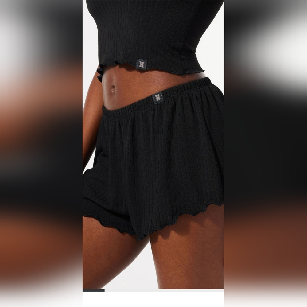 Savage Fenty SEALED! NWT! Thicc Rib Bootie Short in Black Cavier. Sz XL. R2S!!